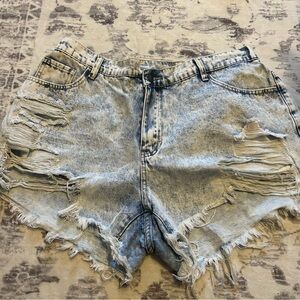 Distressed Denim Women's Shorts